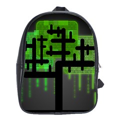 Binary Binary Code Binary System School Bags (xl)  by Simbadda