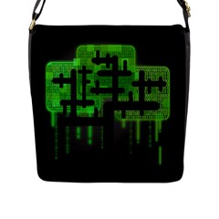 Binary Binary Code Binary System Flap Messenger Bag (l)  by Simbadda