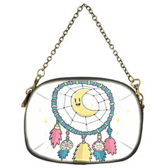 Cute Hand Drawn Dreamcatcher Illustration Chain Purses (two Sides) 