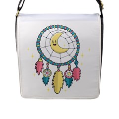 Cute Hand Drawn Dreamcatcher Illustration Flap Messenger Bag (l) 