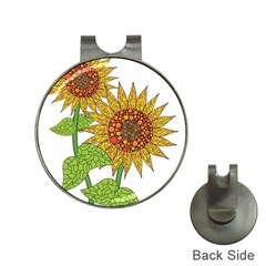 Sunflowers Flower Bloom Nature Hat Clips With Golf Markers by Simbadda