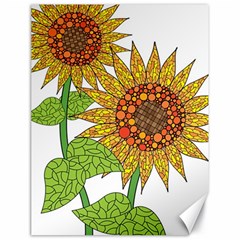 Sunflowers Flower Bloom Nature Canvas 18  X 24   by Simbadda