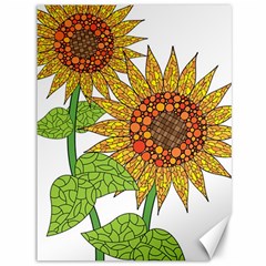 Sunflowers Flower Bloom Nature Canvas 36  X 48   by Simbadda