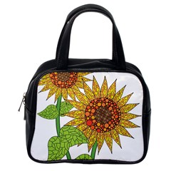 Sunflowers Flower Bloom Nature Classic Handbags (one Side) by Simbadda