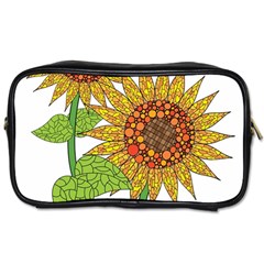 Sunflowers Flower Bloom Nature Toiletries Bags 2-side by Simbadda