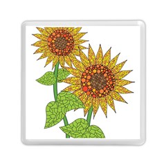 Sunflowers Flower Bloom Nature Memory Card Reader (square) 