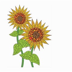 Sunflowers Flower Bloom Nature Large Garden Flag (two Sides) by Simbadda