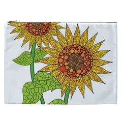 Sunflowers Flower Bloom Nature Cosmetic Bag (xxl)  by Simbadda