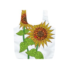 Sunflowers Flower Bloom Nature Full Print Recycle Bags (s)  by Simbadda