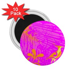 Spring Tropical Floral Palm Bird 2 25  Magnets (10 Pack)  by Simbadda