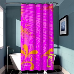 Spring Tropical Floral Palm Bird Shower Curtain 36  X 72  (stall) 