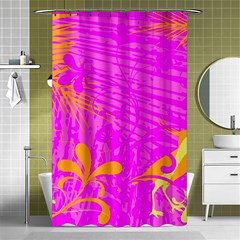 Spring Tropical Floral Palm Bird Shower Curtain 48  X 72  (small) 