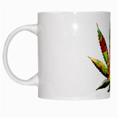 Marijuana Leaf Bright Graphic White Mugs by Simbadda