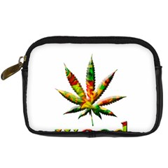 Marijuana Leaf Bright Graphic Digital Camera Cases by Simbadda