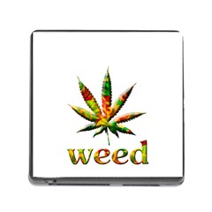 Marijuana Leaf Bright Graphic Memory Card Reader (square) by Simbadda