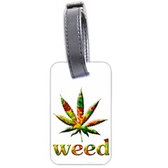 Marijuana Leaf Bright Graphic Luggage Tags (two Sides) by Simbadda