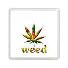 Marijuana Leaf Bright Graphic Memory Card Reader (square)  by Simbadda