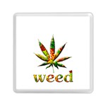 Marijuana Leaf Bright Graphic Memory Card Reader (Square)  Front