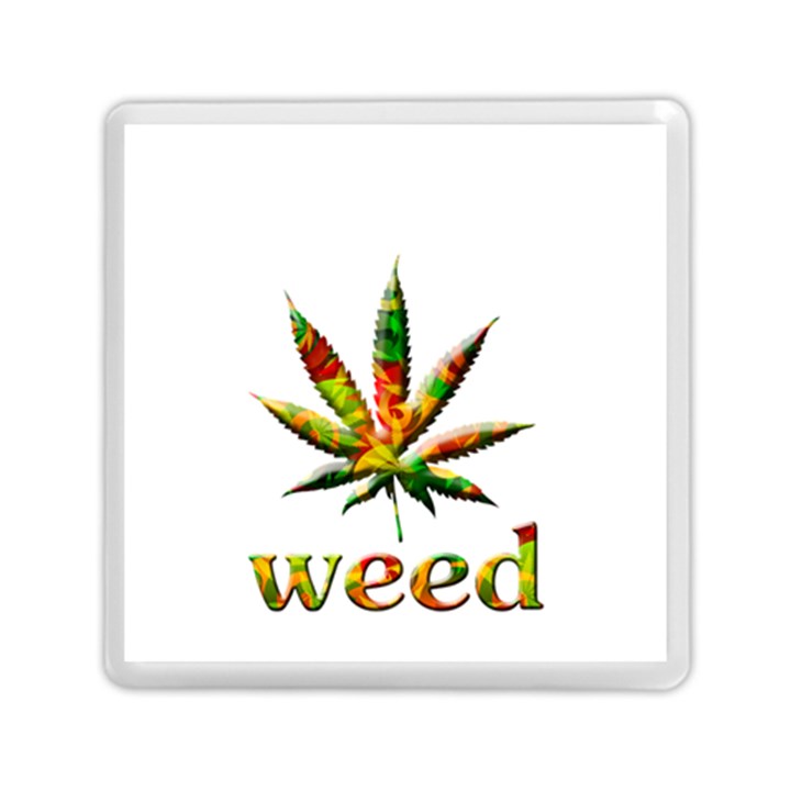 Marijuana Leaf Bright Graphic Memory Card Reader (Square) 