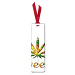 Marijuana Leaf Bright Graphic Small Book Marks Front