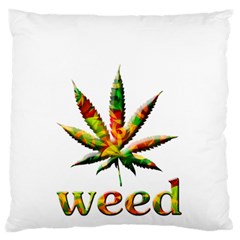 Marijuana Leaf Bright Graphic Standard Flano Cushion Case (one Side) by Simbadda