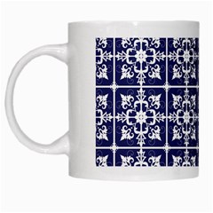 Leaves Horizontal Grey Urban White Mugs by Simbadda