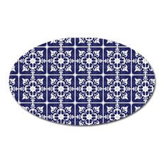 Leaves Horizontal Grey Urban Oval Magnet by Simbadda