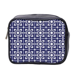 Leaves Horizontal Grey Urban Mini Toiletries Bag 2-side by Simbadda