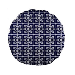 Leaves Horizontal Grey Urban Standard 15  Premium Flano Round Cushions by Simbadda