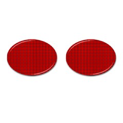 Red And Black Cufflinks (oval)