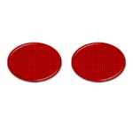 Red And Black Cufflinks (Oval) Front(Pair)