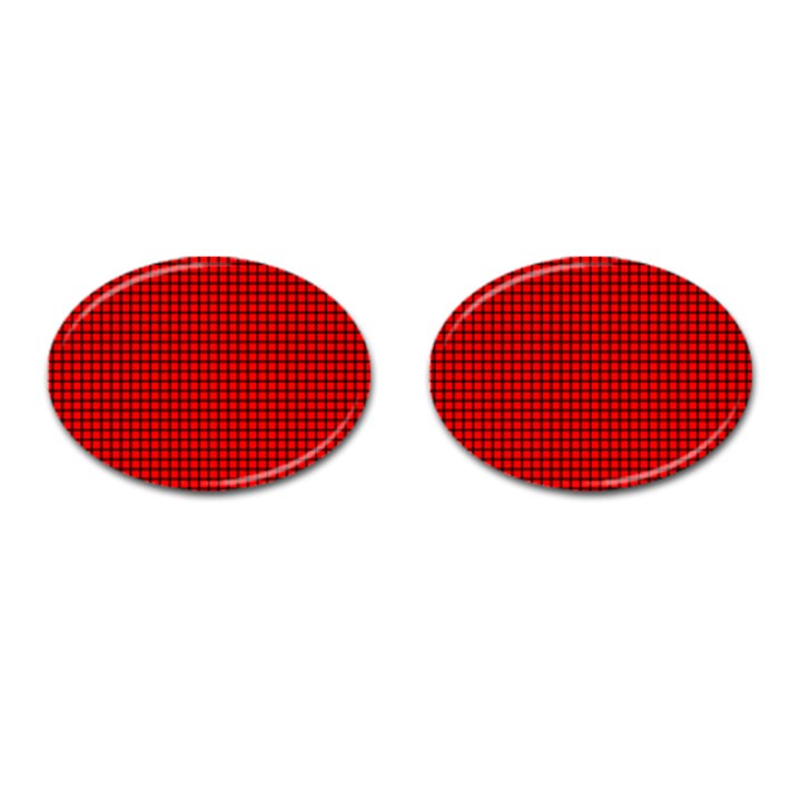 Red And Black Cufflinks (Oval)