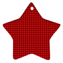 Red And Black Star Ornament (two Sides)