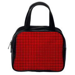 Red And Black Classic Handbags (one Side)