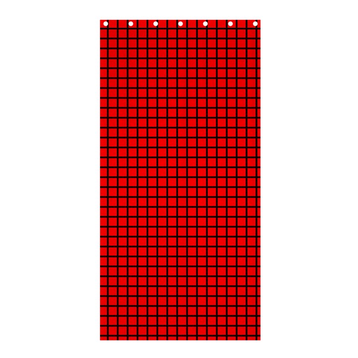 Red And Black Shower Curtain 36  x 72  (Stall) 