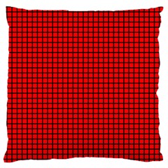 Red And Black Large Cushion Case (one Side)