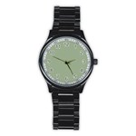 Mardi Gras  Stainless Steel Round Watch Front