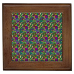 Pattern Abstract Paisley Swirls Framed Tiles by Simbadda