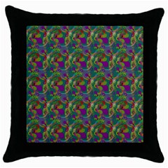 Pattern Abstract Paisley Swirls Throw Pillow Case (black) by Simbadda