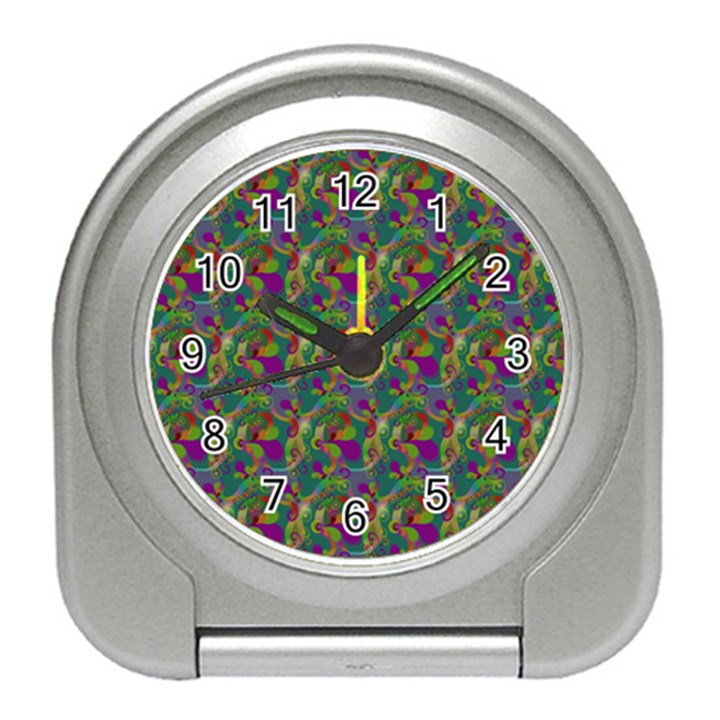 Pattern Abstract Paisley Swirls Travel Alarm Clocks