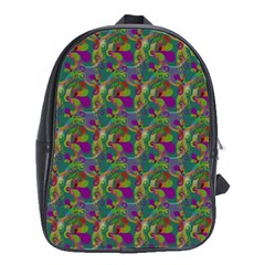 Pattern Abstract Paisley Swirls School Bags(large)  by Simbadda