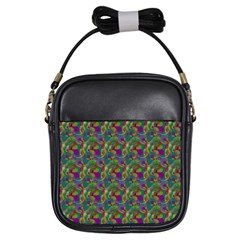 Pattern Abstract Paisley Swirls Girls Sling Bags by Simbadda