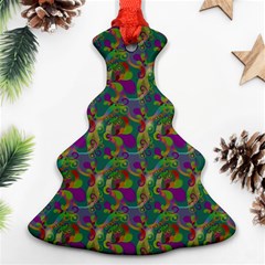 Pattern Abstract Paisley Swirls Christmas Tree Ornament (two Sides)