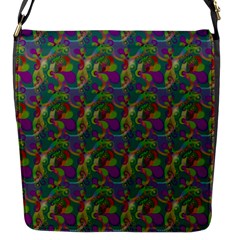 Pattern Abstract Paisley Swirls Flap Messenger Bag (s) by Simbadda