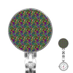 Pattern Abstract Paisley Swirls Stainless Steel Nurses Watch