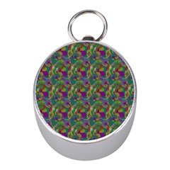 Pattern Abstract Paisley Swirls Mini Silver Compasses by Simbadda