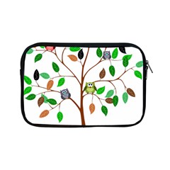 Tree Root Leaves Owls Green Brown Apple Ipad Mini Zipper Cases by Simbadda