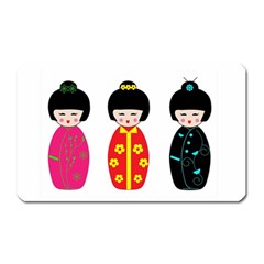 Japanese Dolls Magnet (rectangular) by pixiedust