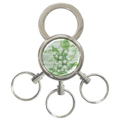 On Wood May Lily Of The Valley 3-ring Key Chains by Simbadda