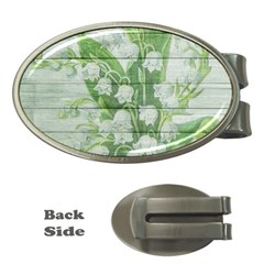 On Wood May Lily Of The Valley Money Clips (oval)  by Simbadda